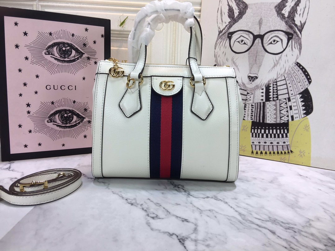 Replica Gucci Ophidia Small Tote Bag Black/White - Image 6