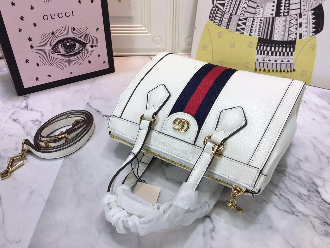 Replica Gucci Ophidia Small Tote Bag Black/White - Image 9