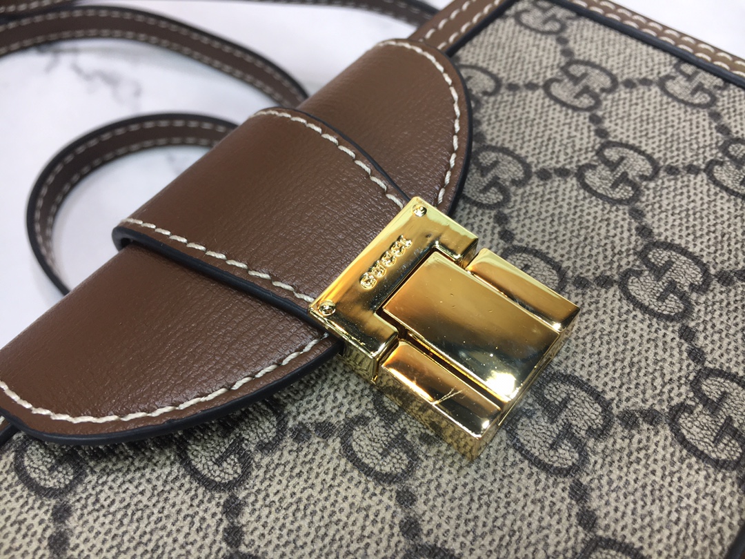 Replica Gucci Mini Bag With Clasp Closure - Image 5