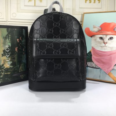 Replica Gucci Double G Embossed Backpack