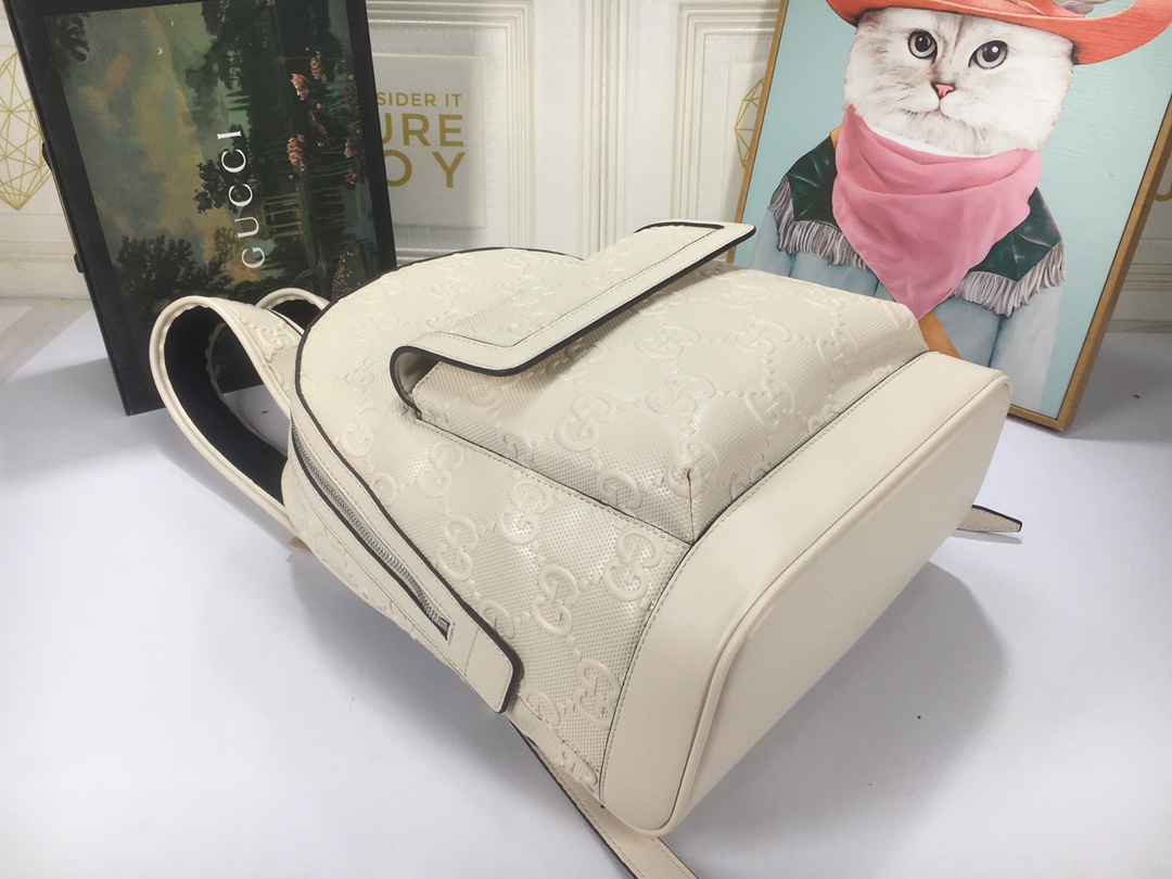 Replica Gucci Double G Embossed Backpack - Image 11