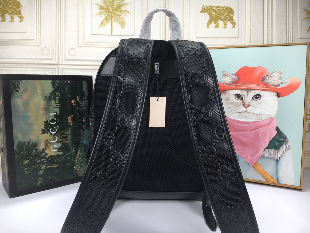 Replica Gucci Double G Embossed Backpack - Image 3