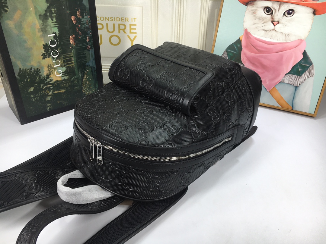 Replica Gucci Double G Embossed Backpack - Image 4