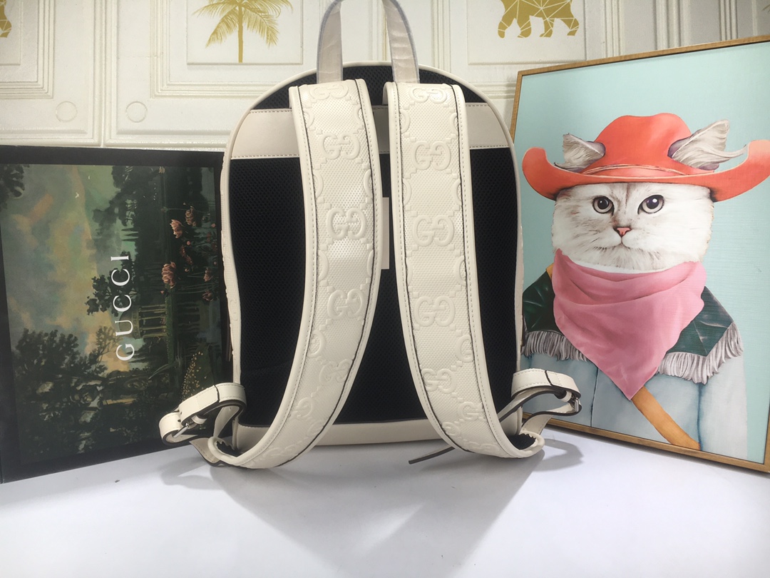 Replica Gucci Double G Embossed Backpack - Image 9