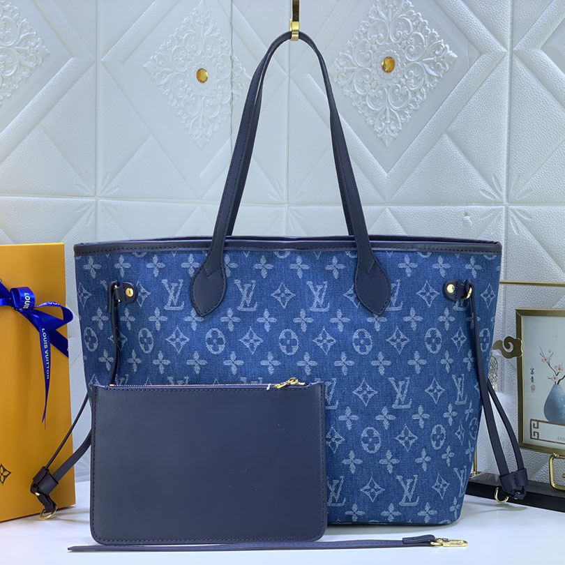 Replica Louis Vuitton Denim Materials Neverfull Mm - Image 3