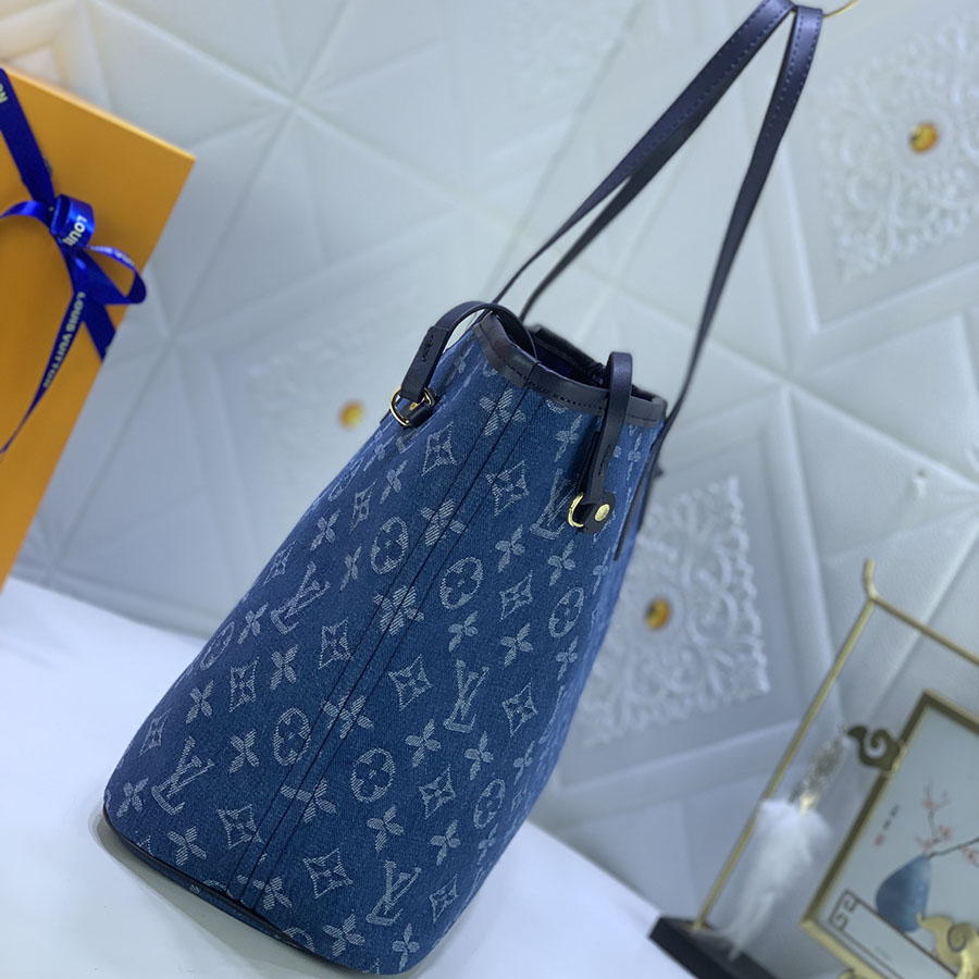 Replica Louis Vuitton Denim Materials Neverfull Mm - Image 5
