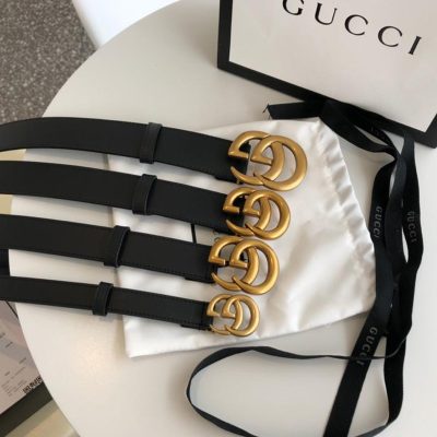 Replica Gucci Classic Vintage Belt Gold& Black