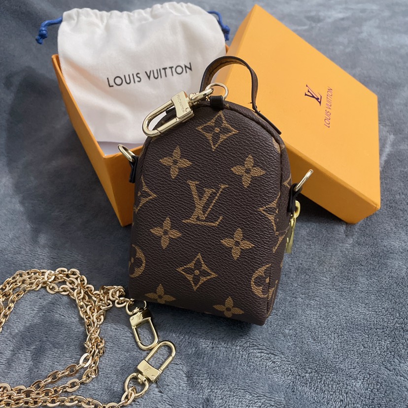 Replica Louis Vuitton Monogram Bag Charm Chain Coin Wallet K04 - Image 4