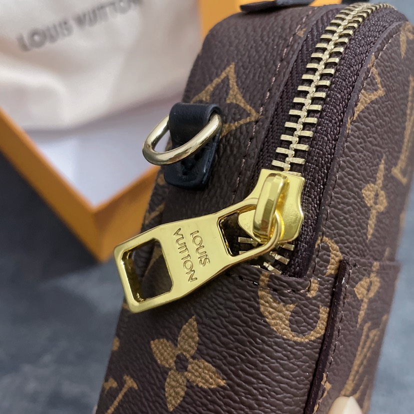 Replica Louis Vuitton Monogram Bag Charm Chain Coin Wallet K04 - Image 3