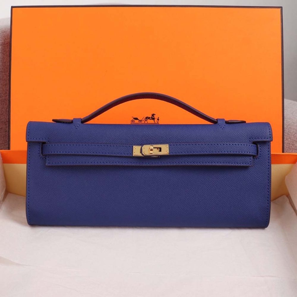 Best Replicas Bags - Hermes AAA-Kelly Cut Pochette BLACK/BROWN/BLUE Top Quality Louis Vuitton LV Replica Bags On Sales