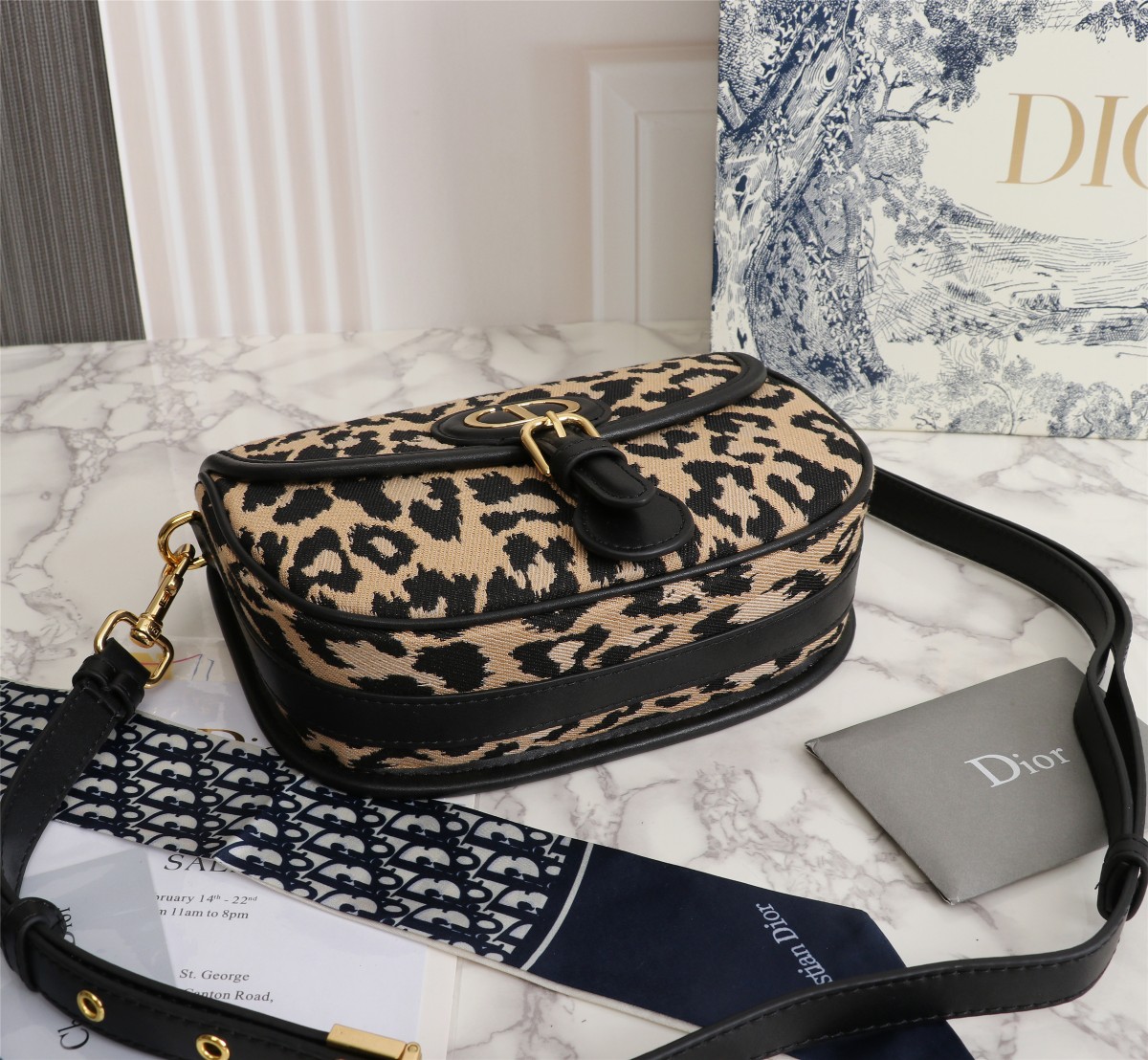 Replica Dior Leopard Medium Bobby Bag 22Cm - Image 6