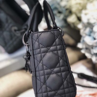 Alternative view of Replica Dior Aaa-Mini Lady Dr Bag Pure-Black/Pink/Grey
