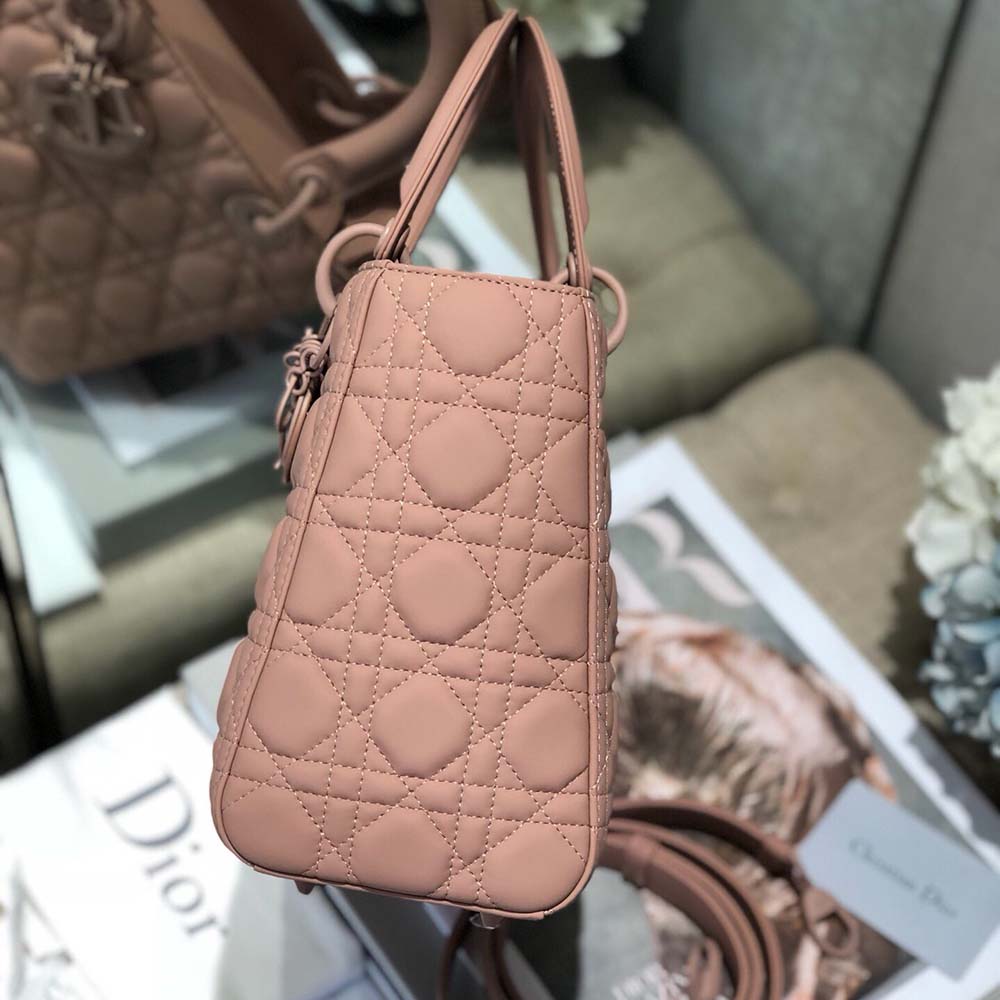 Replica Dior Aaa-Medium Lady Dr Bag Black/Pink/Grey - Image 12