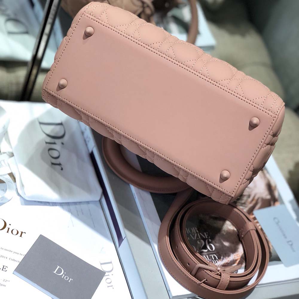 Replica Dior Aaa-Medium Lady Dr Bag Black/Pink/Grey - Image 14