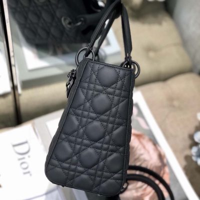 Alternative view of Replica Dior Aaa-Medium Lady Dr Bag Black/Pink/Grey