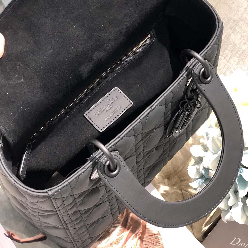 Replica Dior Aaa-Medium Lady Dr Bag Black/Pink/Grey - Image 5