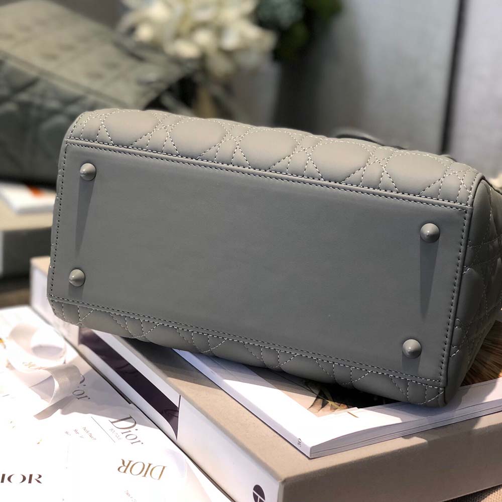 Replica Dior Aaa-Medium Lady Dr Bag Black/Pink/Grey - Image 9