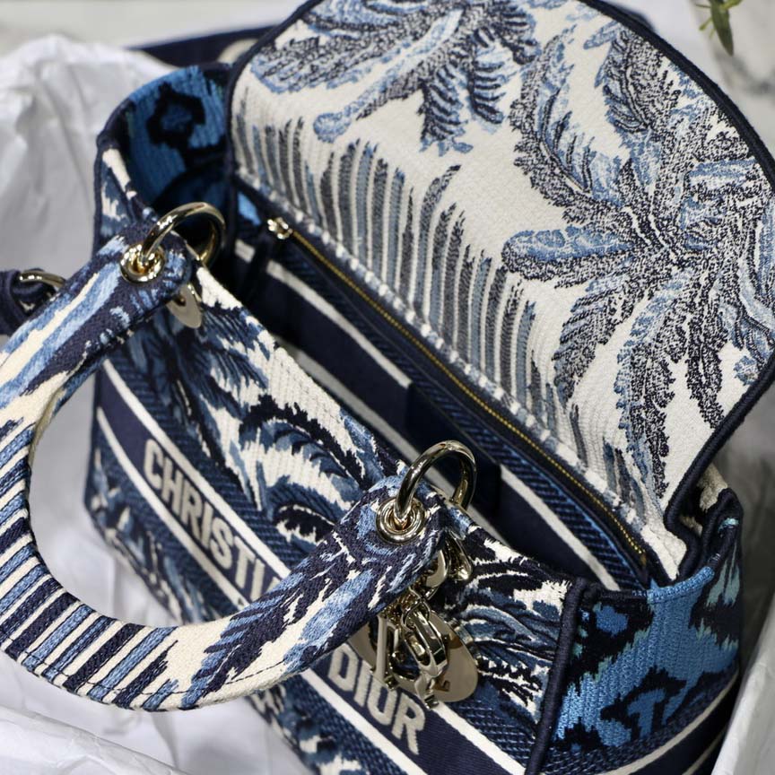 Replica Dior Aaa-Medium Lady D-Lite Bag /Embroidered Logo - Image 6