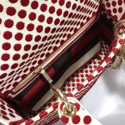 Alternative view of Replica Dior Aaa-Red Dots Medium Lady D-Lite Bag/Embroidered Logo