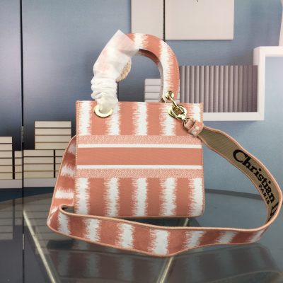 Alternative view of Replica Dior Medium Lady D-Lite Bag Blue/Red/O