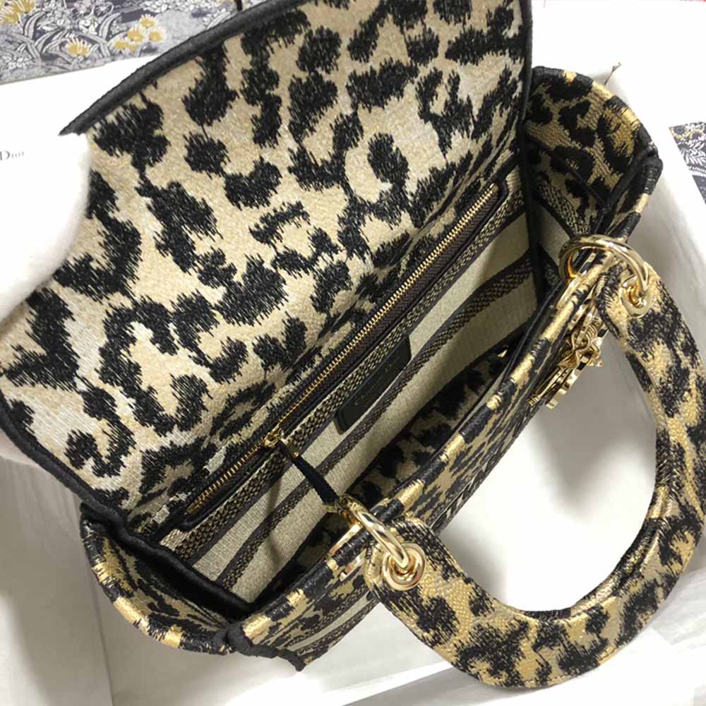 Replica Dior Aaa-Leopard Medium Lady D-Lite Bag M0566/Embroidery - Image 3
