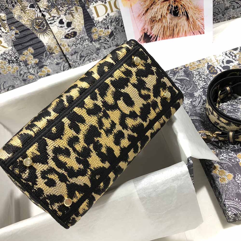 Replica Dior Aaa-Leopard Medium Lady D-Lite Bag M0566/Embroidery - Image 6