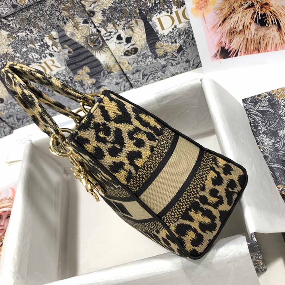 Replica Dior Aaa-Leopard Medium Lady D-Lite Bag M0566/Embroidery - Image 7