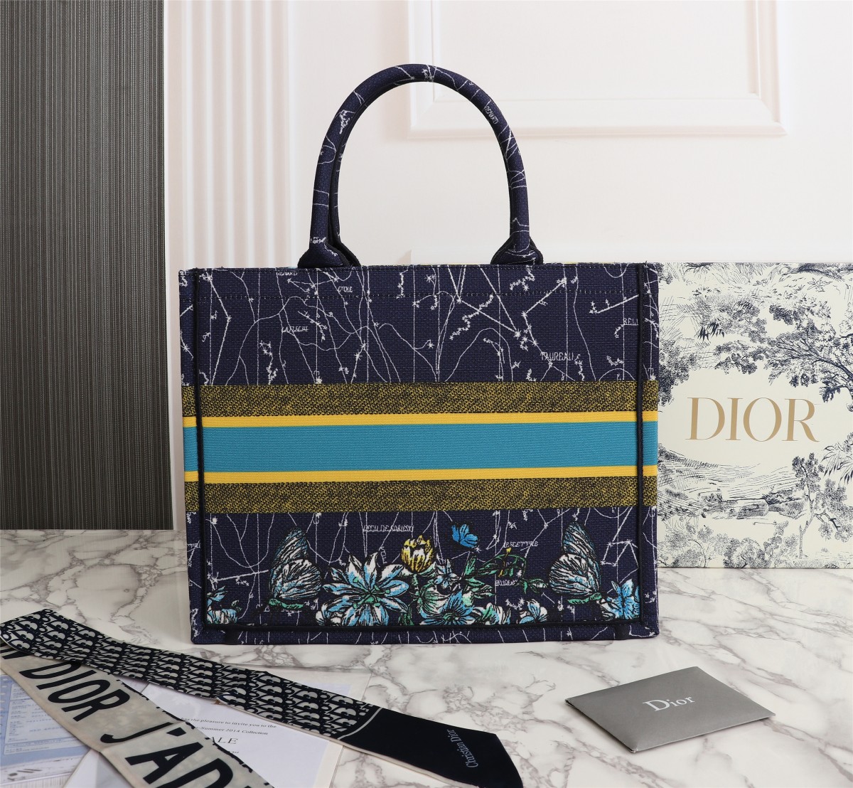 Replica Dior Blue Medium/Large Dior Book Tote- 36/42Cm - Image 3