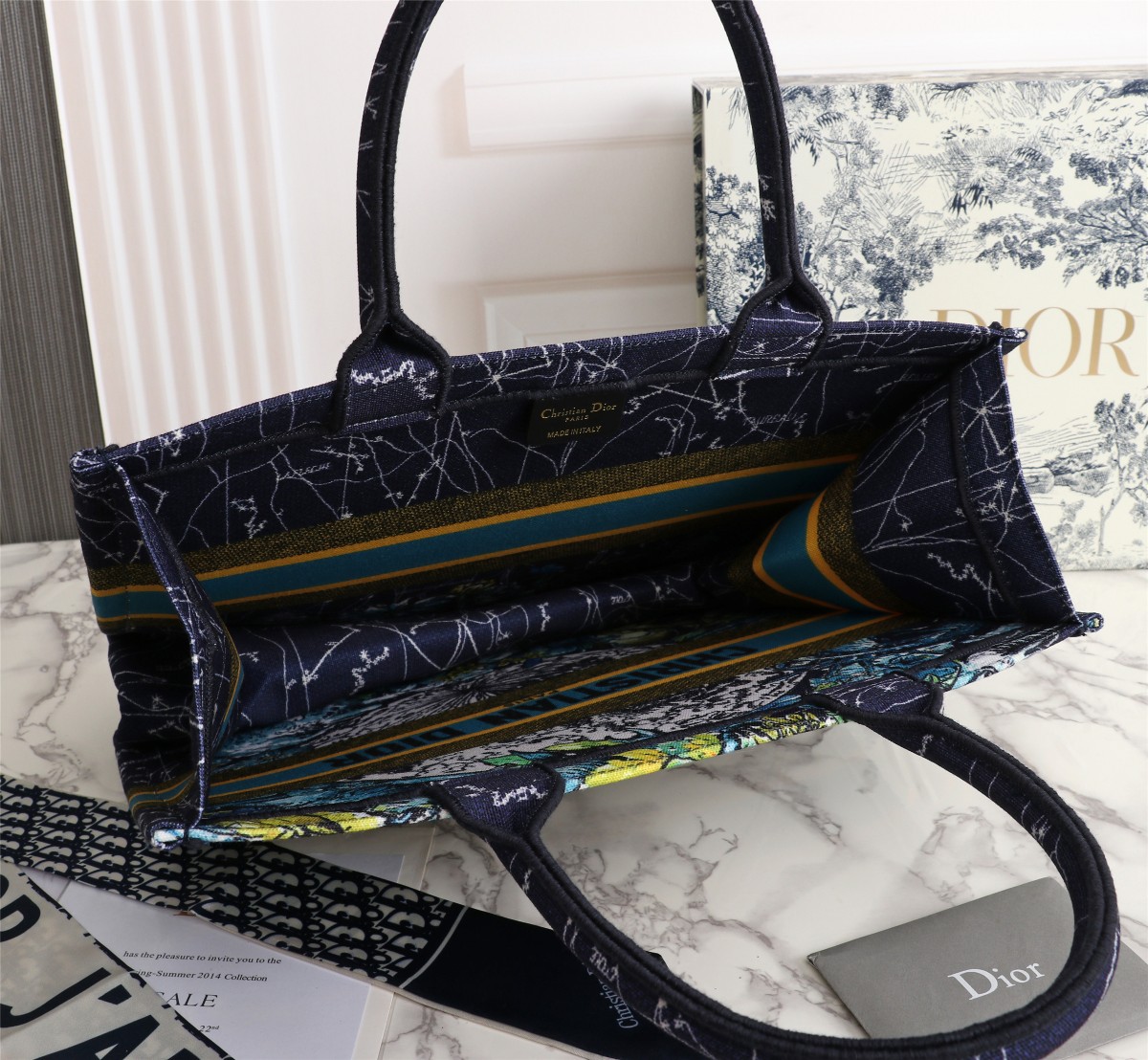 Replica Dior Blue Medium/Large Dior Book Tote- 36/42Cm - Image 7