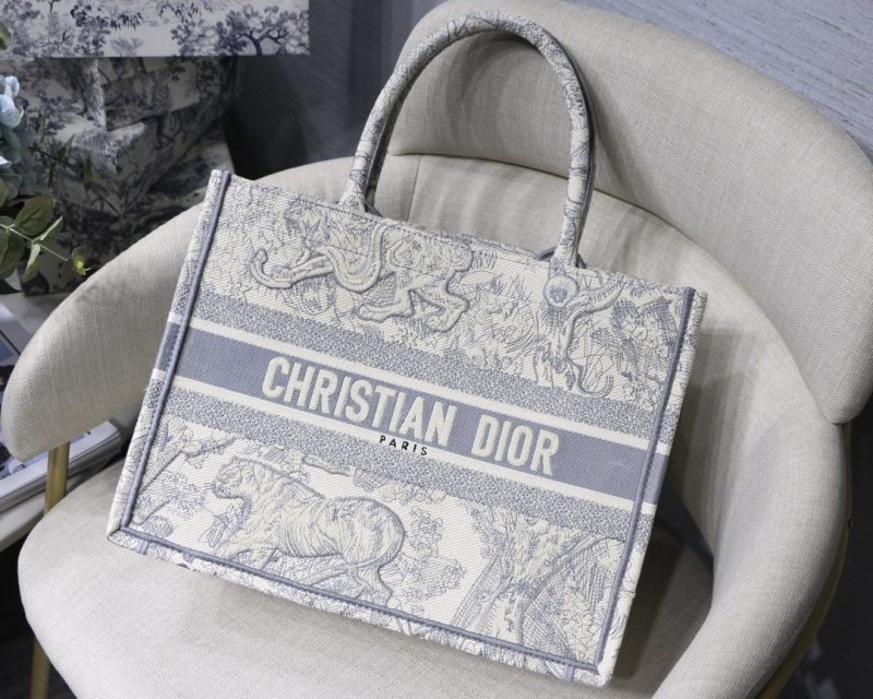 Replica Dior Small Book Tote Gray/Pink/Blue - Image 3
