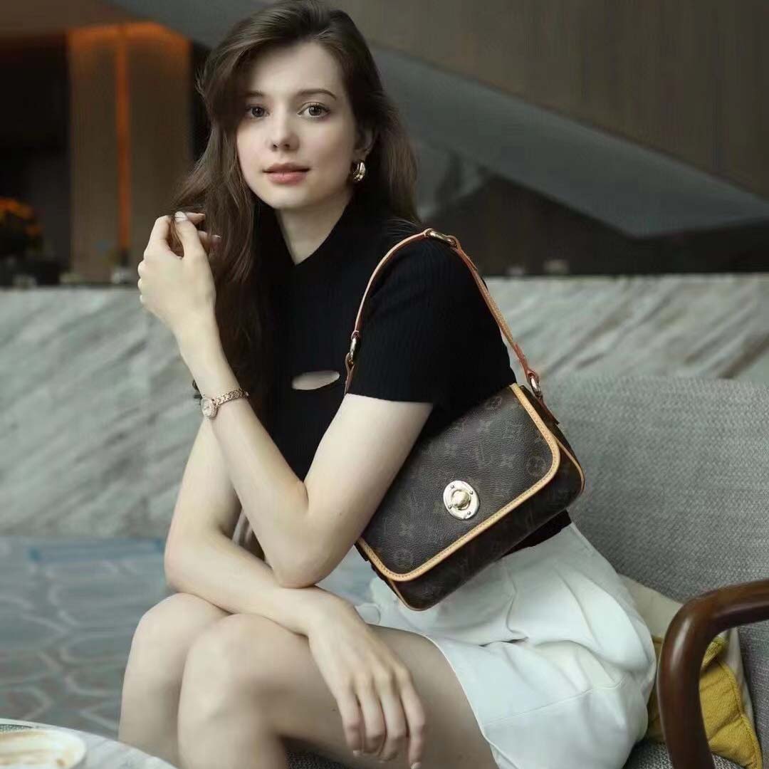 Replica Louis Vuitton Tikal Pm Brown Monogram Shoulder Bag