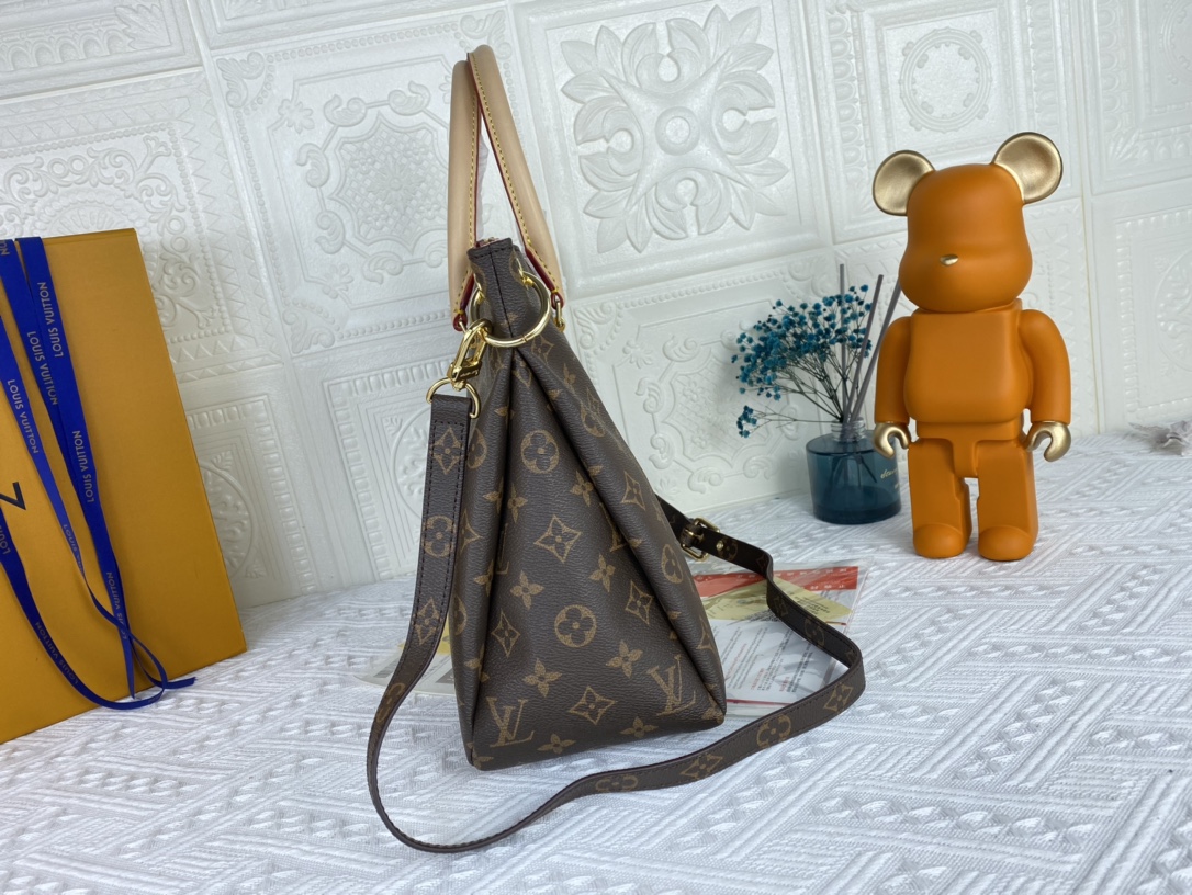 Replica Louis Vuitton Pallas Mm Monogram Black/Red/Pink - Image 10
