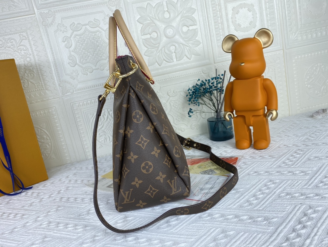 Replica Louis Vuitton Pallas Mm Monogram Black/Red/Pink - Image 14