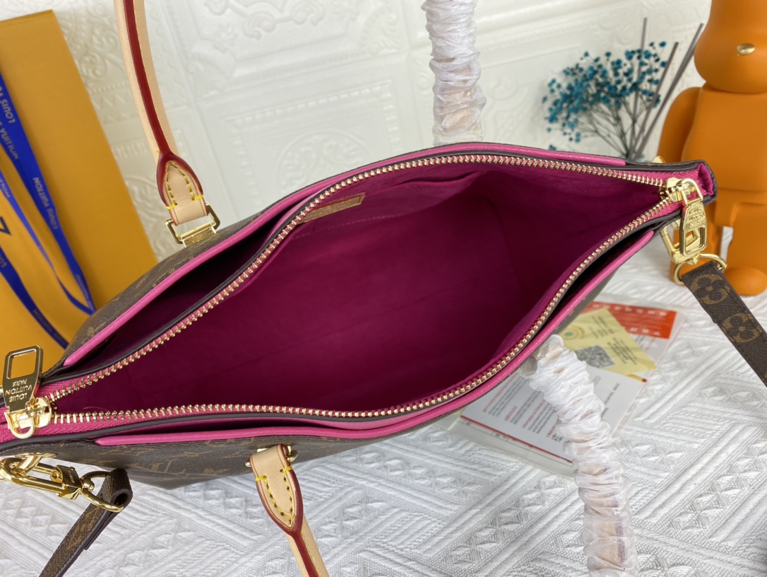 Replica Louis Vuitton Pallas Mm Monogram Black/Red/Pink - Image 16