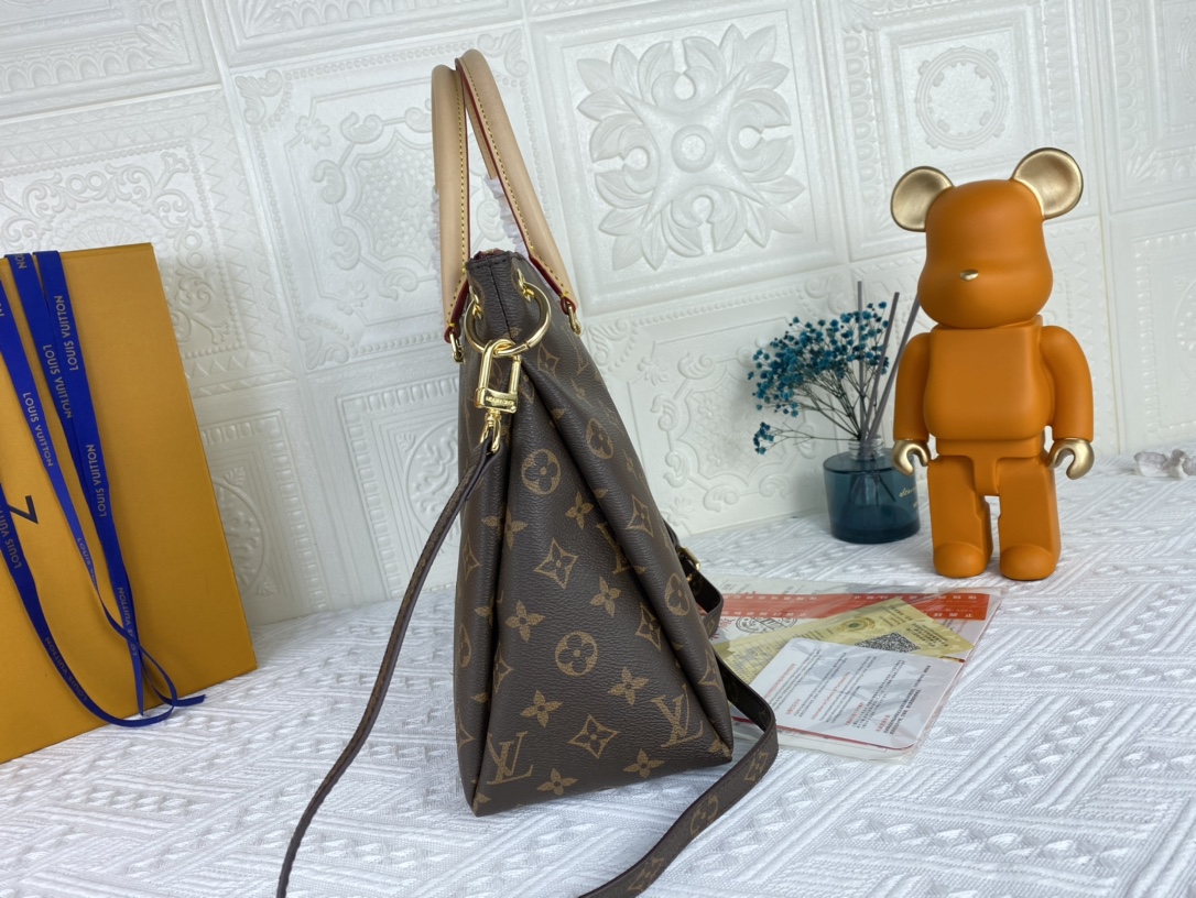 Replica Louis Vuitton Pallas Mm Monogram Black/Red/Pink - Image 18