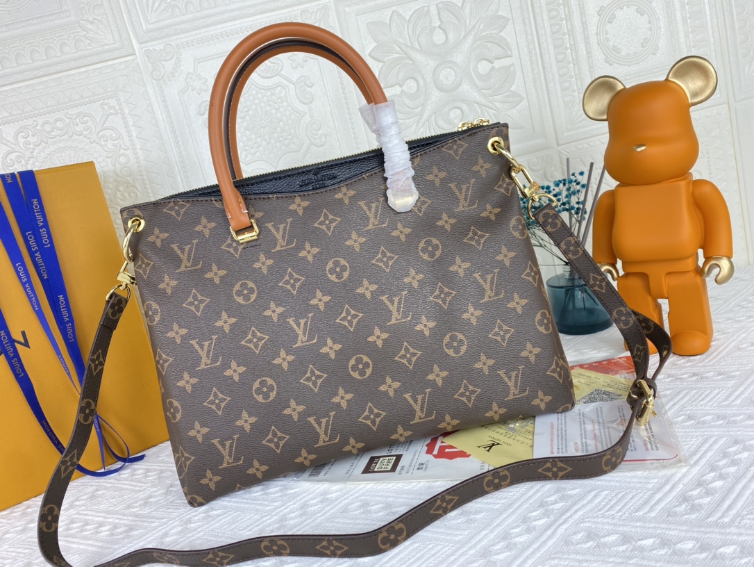 Replica Louis Vuitton Pallas Mm Monogram Black/Red/Pink - Image 5