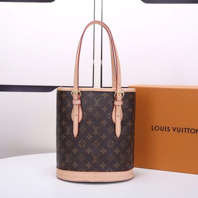Alternative view of Replica Louis Vuitton Monogram Bucket Pm Tote Bag With Wallet M42238