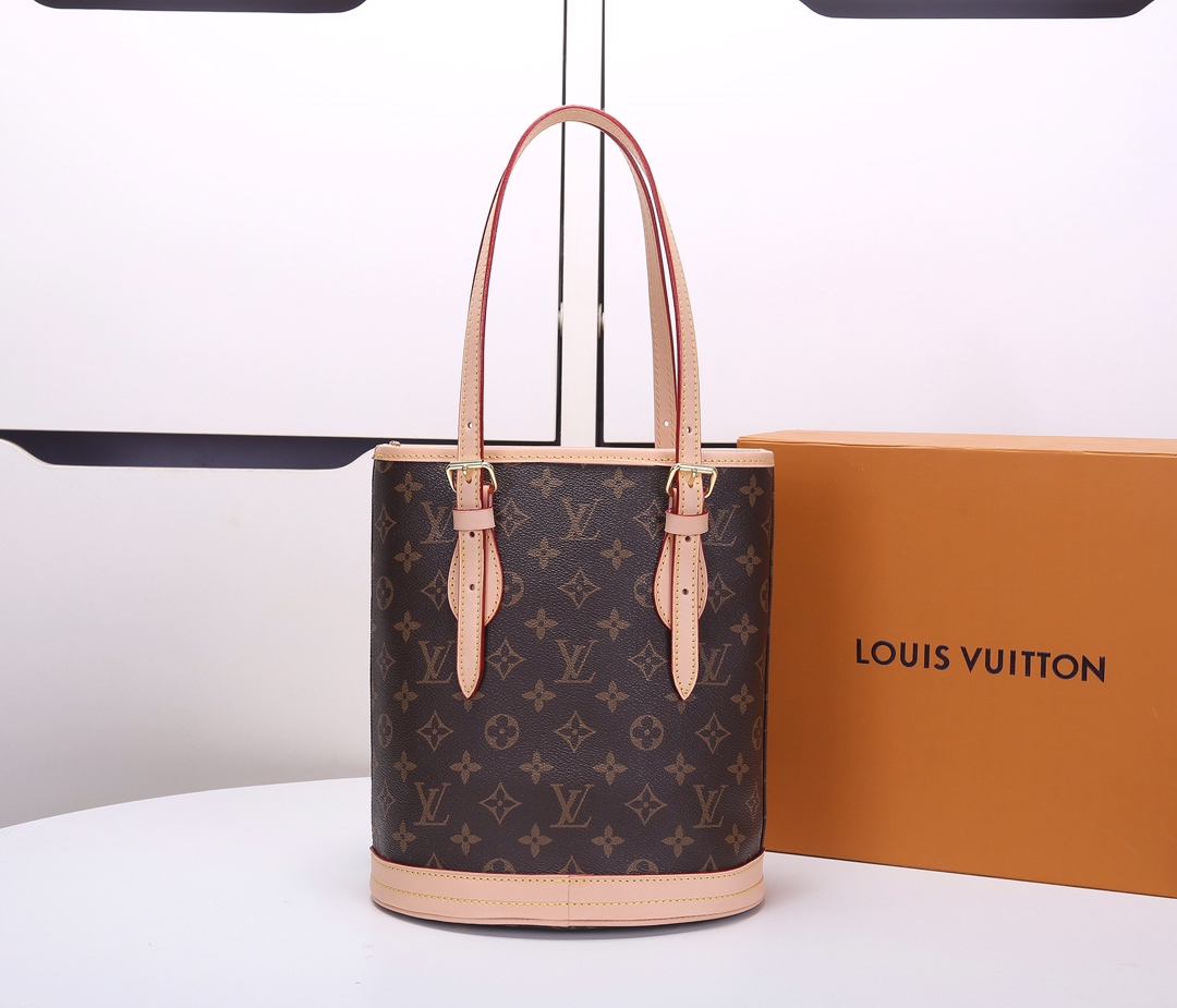Replica Louis Vuitton Monogram Bucket Pm Tote Bag With Wallet M42238 - Image 2