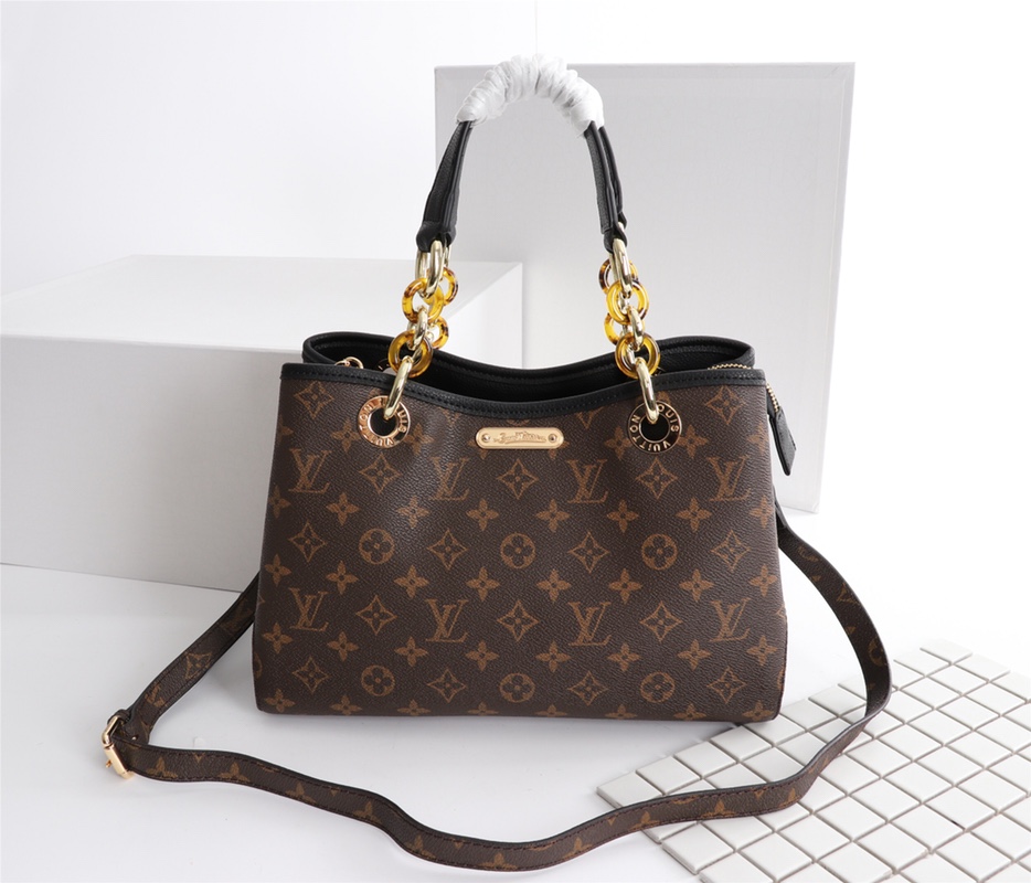 Replica Louis Vuitton Classic Monogram Handle Bag With Strap - Image 2