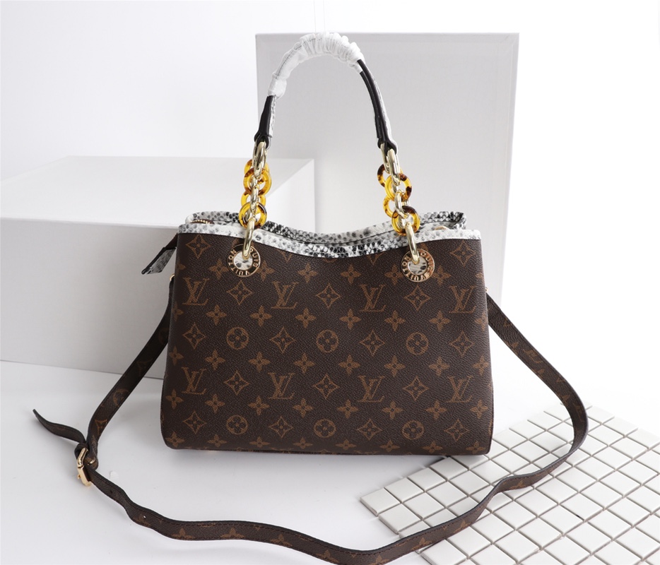 Replica Louis Vuitton Classic Monogram Handle Bag With Strap - Image 14