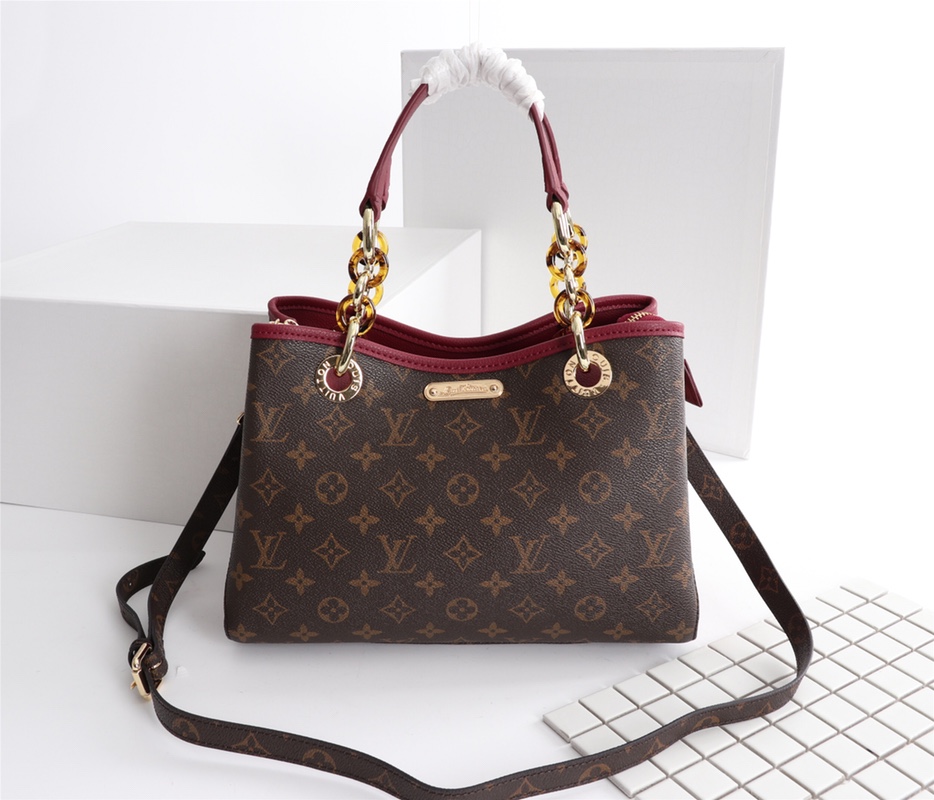 Replica Louis Vuitton Classic Monogram Handle Bag With Strap - Image 17