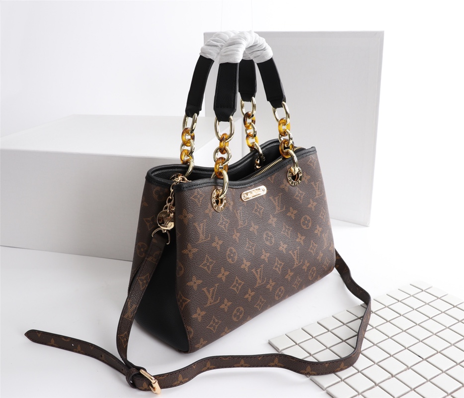 Replica Louis Vuitton Classic Monogram Handle Bag With Strap - Image 3