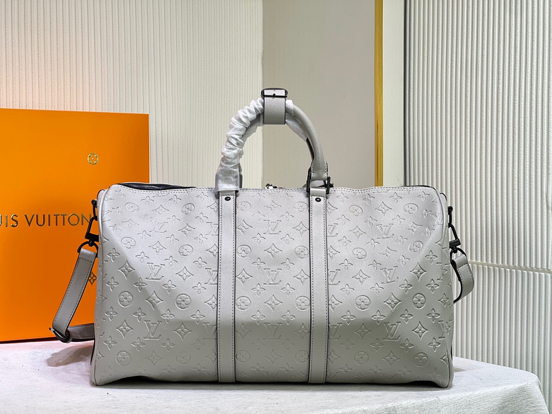 Replica Louis Vuitton Keepall Bandouliere 50- Silver - Image 4