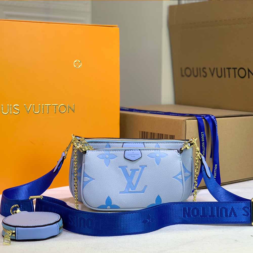 Replica Louis Vuitton Multi Pochette Accessoires-M44823 Pink/Blue/Beige - Image 16