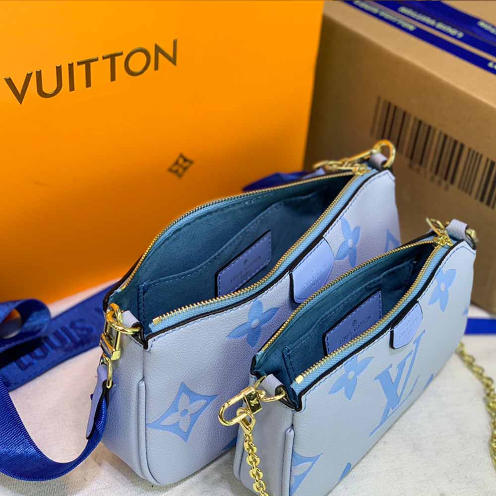 Replica Louis Vuitton Multi Pochette Accessoires-M44823 Pink/Blue/Beige - Image 17