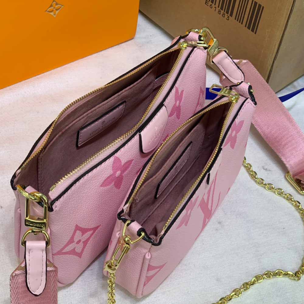 Replica Louis Vuitton Multi Pochette Accessoires-M44823 Pink/Blue/Beige - Image 3