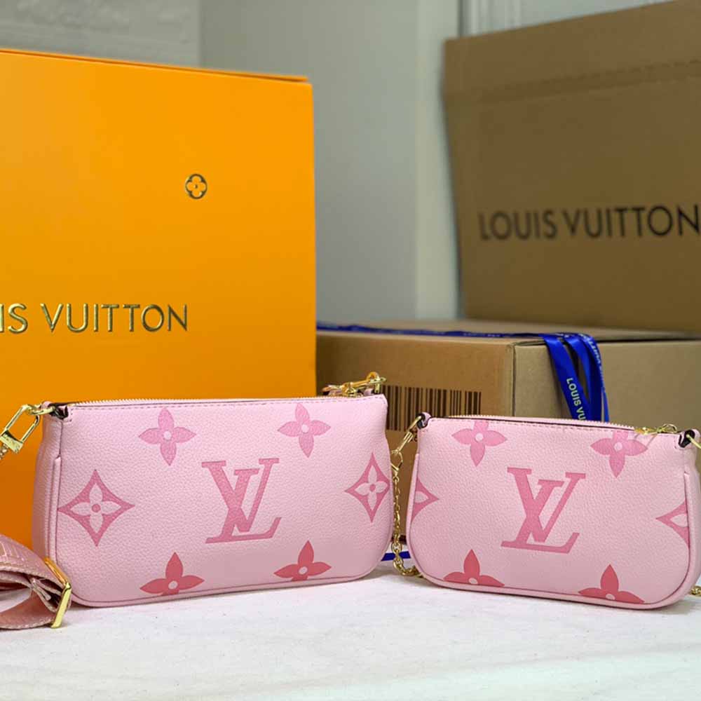 Replica Louis Vuitton Multi Pochette Accessoires-M44823 Pink/Blue/Beige - Image 5
