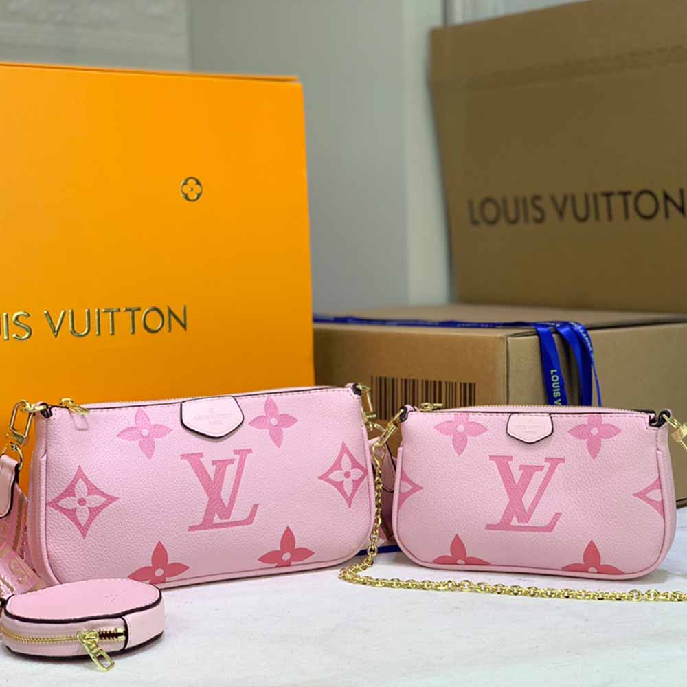 Replica Louis Vuitton Multi Pochette Accessoires-M44823 Pink/Blue/Beige - Image 7