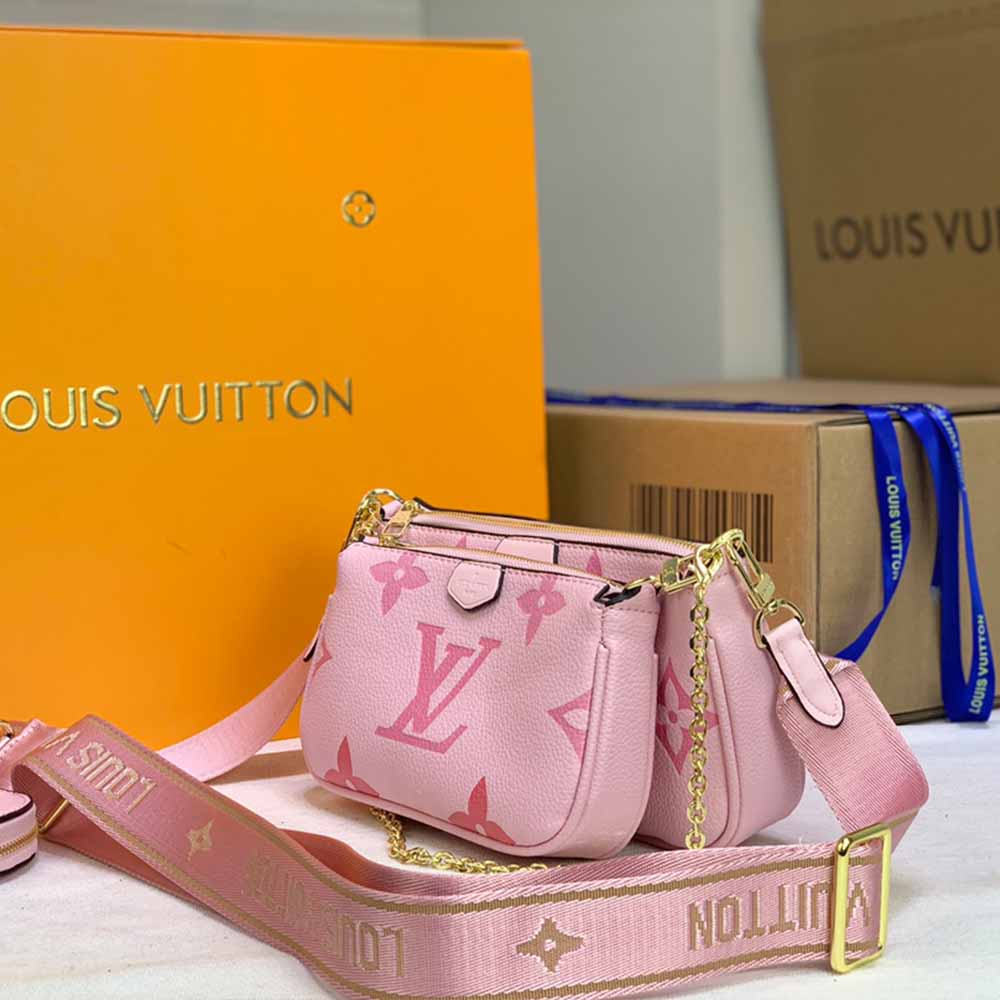 Replica Louis Vuitton Multi Pochette Accessoires-M44823 Pink/Blue/Beige - Image 8