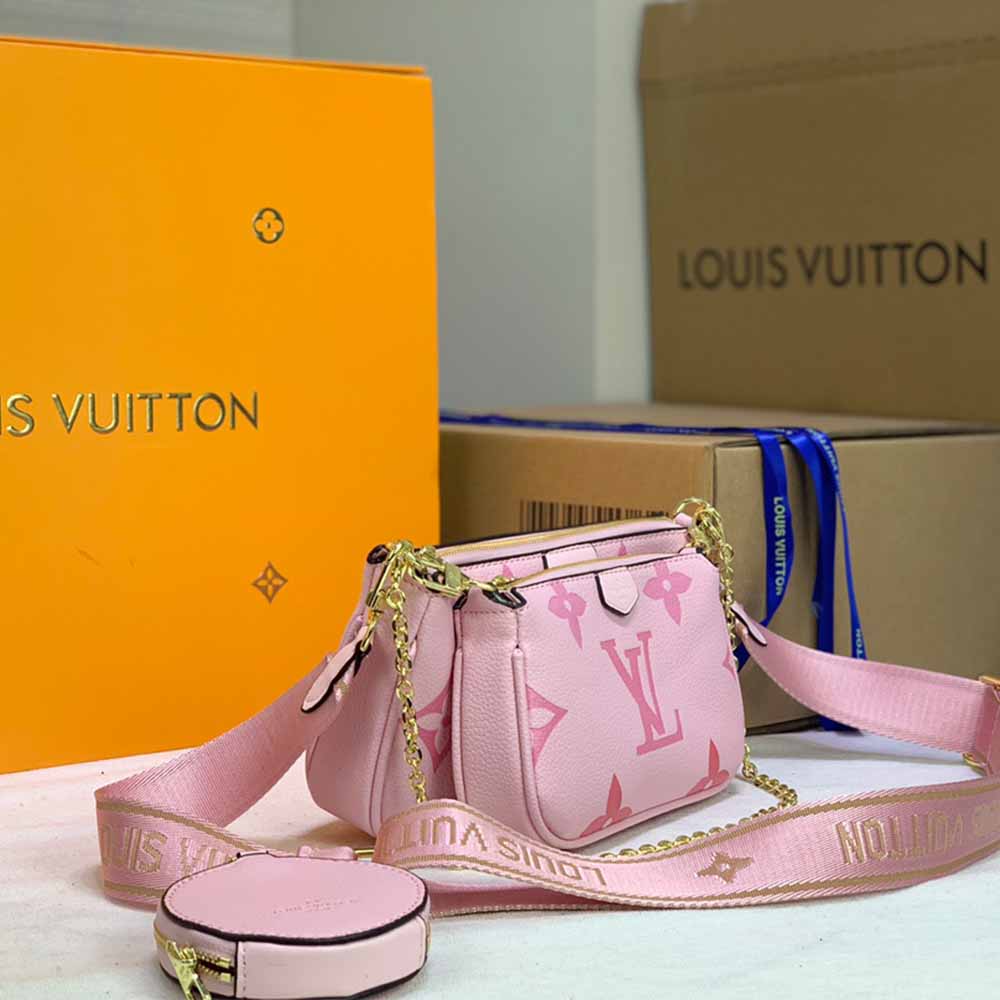 Replica Louis Vuitton Multi Pochette Accessoires-M44823 Pink/Blue/Beige - Image 9